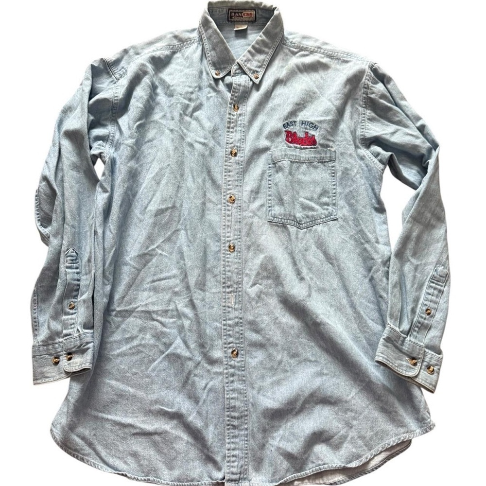 Casual Button Down Shirt - Light Blue